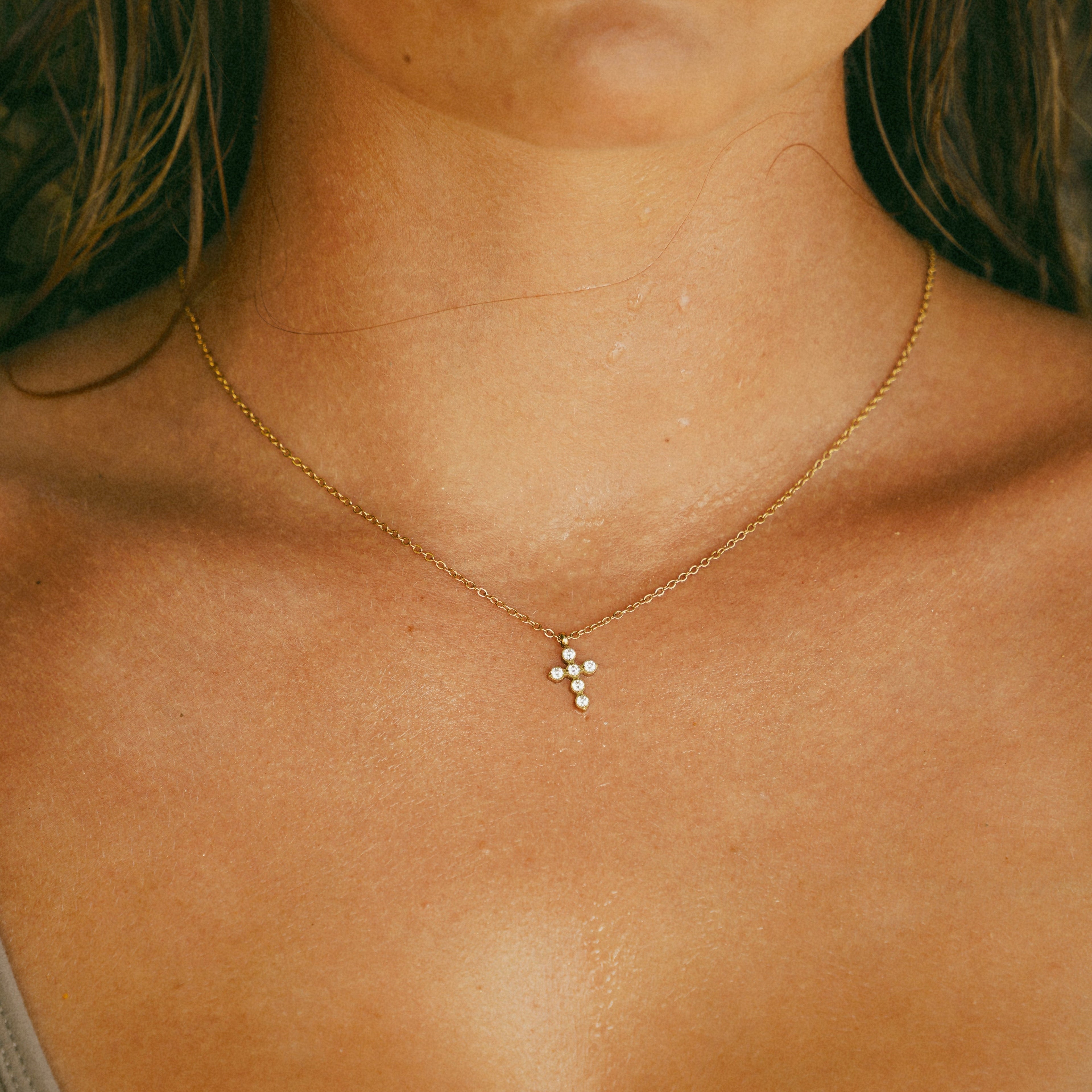 Cascade Cross Necklace 2